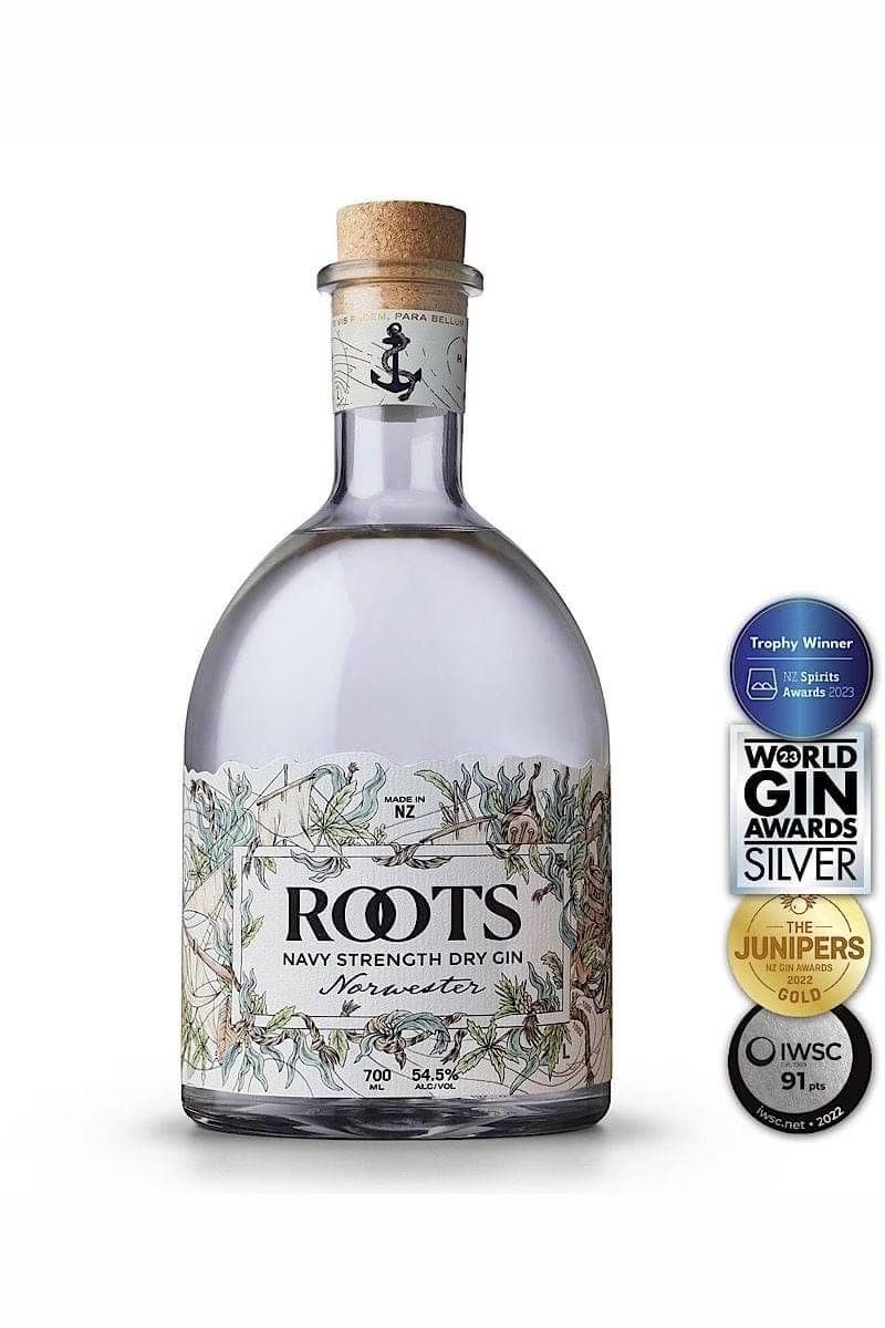 Roots 'Norwester' Navy Strength NZ Gin 700ml 54.5%