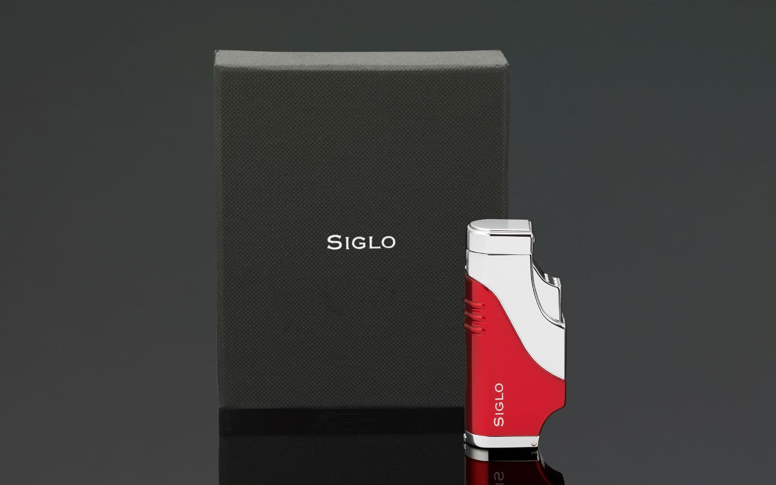 Siglo Triple Flame Lighter - Red image 2